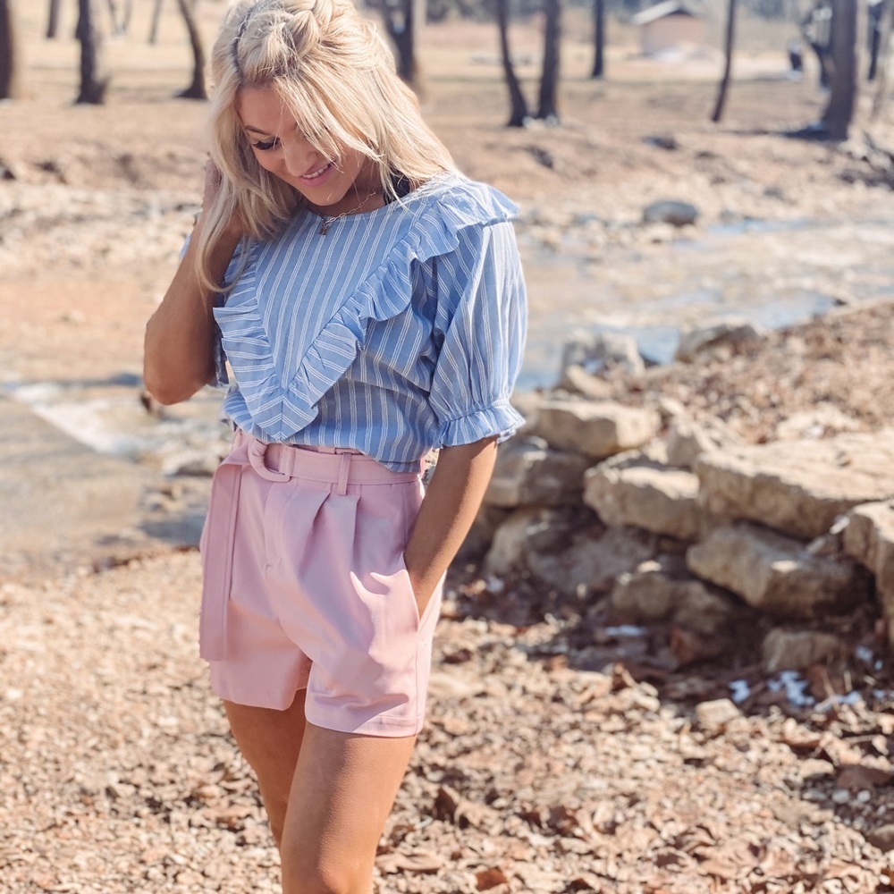Blue Pinstripe Blouse